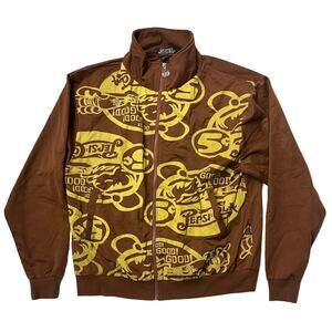 Vintage Pepsi Cola Brown Zip up Jacket Men's Size XL